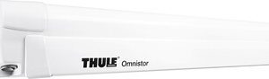 Store mural Omnistor 8000 avec moteur 220 V couleur toile mystic grey - Blanc, 400 x 300 cm
