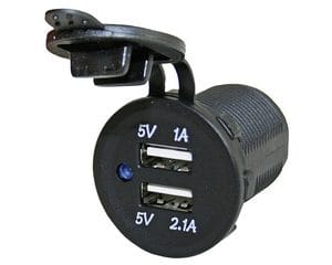 Chargeur USB 10 - 30 V / max. 3,1 A Noir