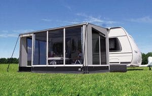 Parois latérales Wigo Rolli Premium Classic 250 cm, noir/gris