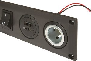 Prise encastrable EV PRO CAR avec double prise USB-C/A commutable