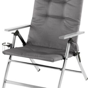 5 Position Padded Coleman 79 x 105 x 61 cm gris / argenté