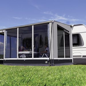 Tente auvent Wigo Rolli Classic 300 x 250 cm, noir/gris