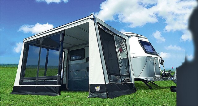 Paroi avant Wigo Rolli Touring pour Puck, Pan, Familia 260 x 200 cm, gris foncé/clair