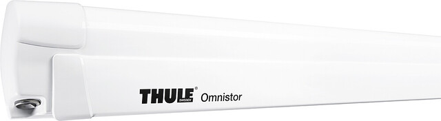 Store mural THULE Omnistor 8000 400 x 275 cm Toile mystic grey Boîtier blanc, avec moteur