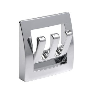 Porte-manteau rabattable double, argent
