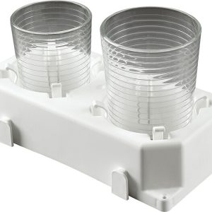 Porte-tasses pour 2 tasses blanc