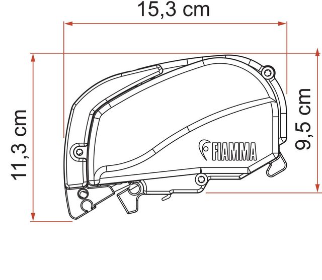 Kit store de toit F80 S adaptable sur Fiat Ducato toile gris royal boîtier blanc polaire – Image 16