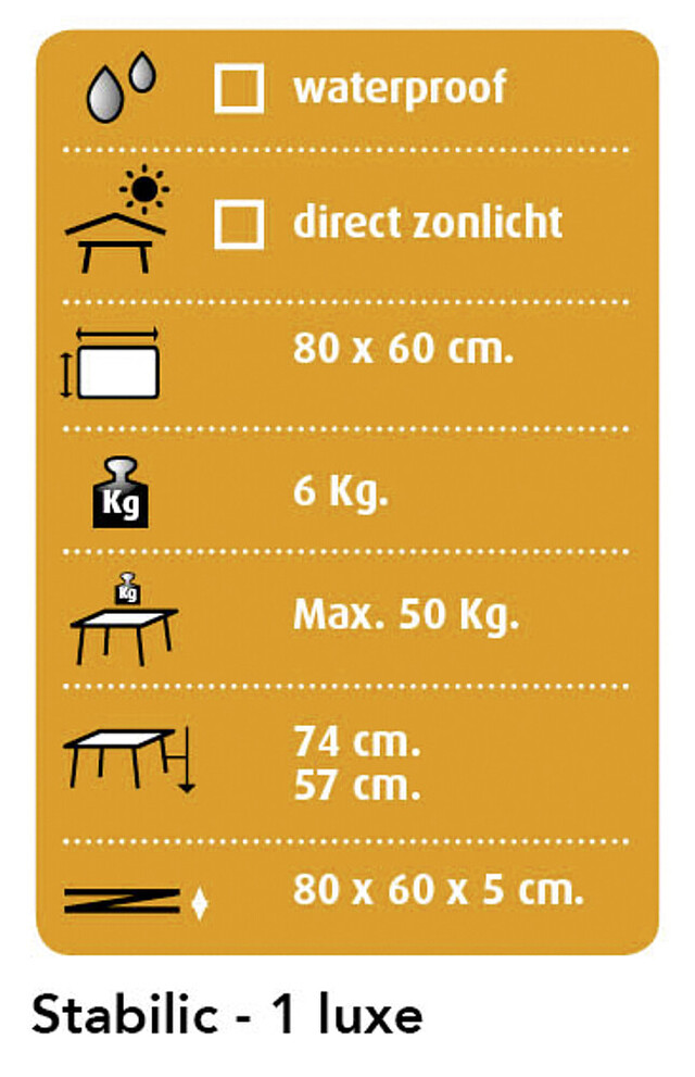 Table Dukdalf Stabilic-1 Luxe 80 x 60 cm, gris – Image 7