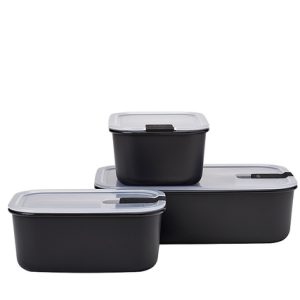 Kit boîtes cons MEPAL easyclip 3 pcs, coloris nordic black 2 x 450 ml + 1 x 1 000 ml