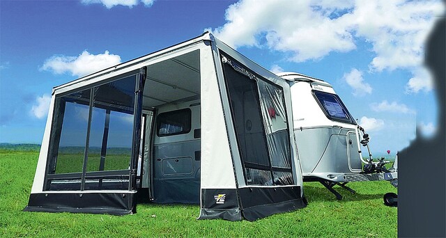 Auvent Wigo Rolli Touring pour Triton 300 x 250 cm gris foncé/clair