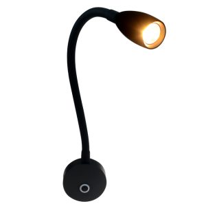 Lampe de lecture LED col de cygne avec interrupteur variateur et prise de charge USB-C, couleur de lumière commutable